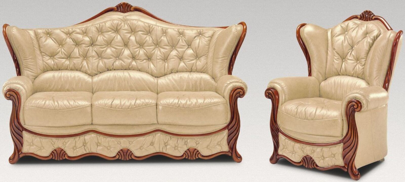 Product photograph of Idaho Sofa Set 3 Seater Armchair Genuine Italian Leather Sofa Settee Offer from Designer Sofas 4U