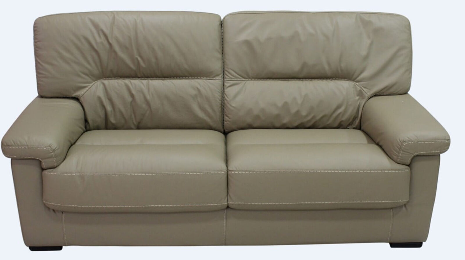 Product photograph of Parma Genuine Italian Leather 3 Seater Sofa Settee Coffee Milk from Designer Sofas 4U