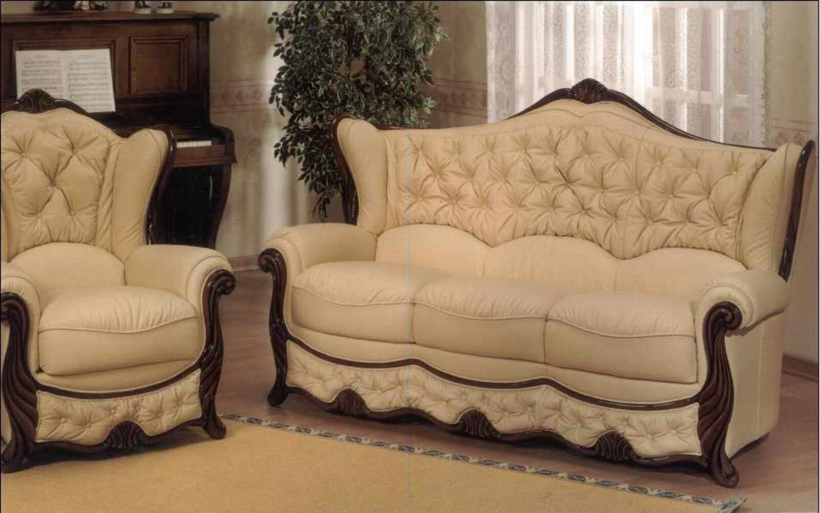 Product photograph of Christina Genuine Italian Leather Sofa Settee Offer from Designer Sofas 4U