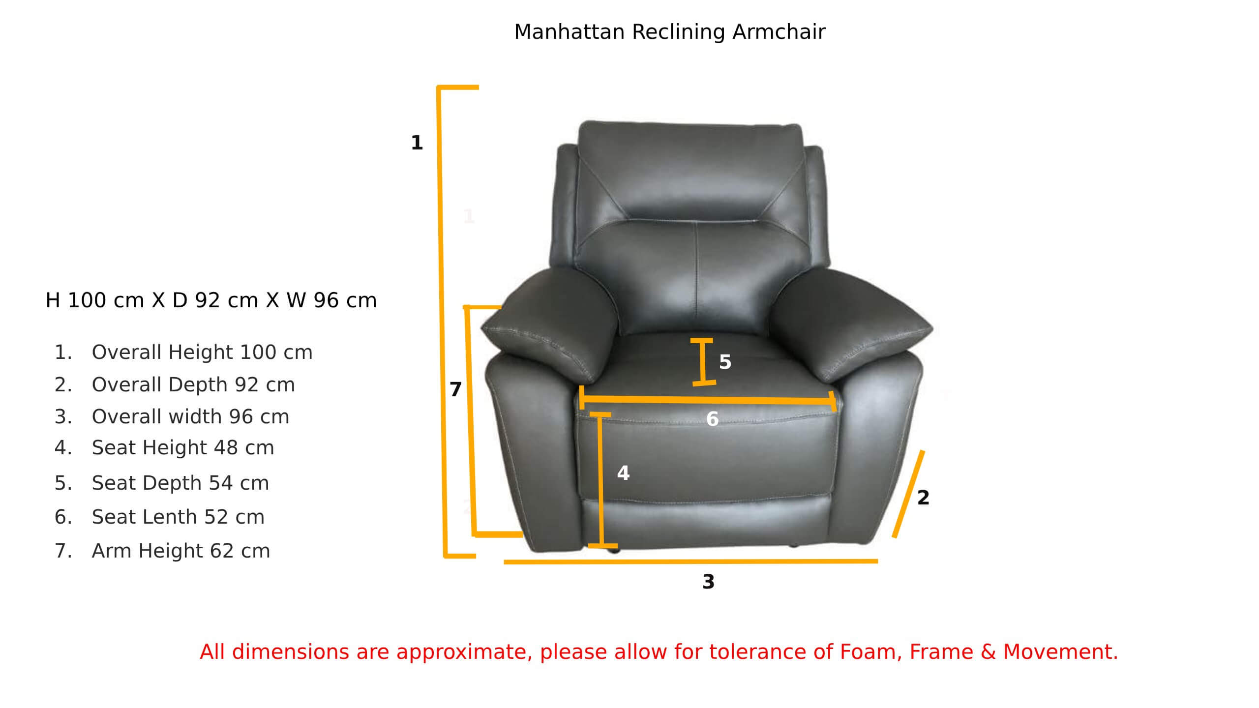 Manhattan Reclining Armchair