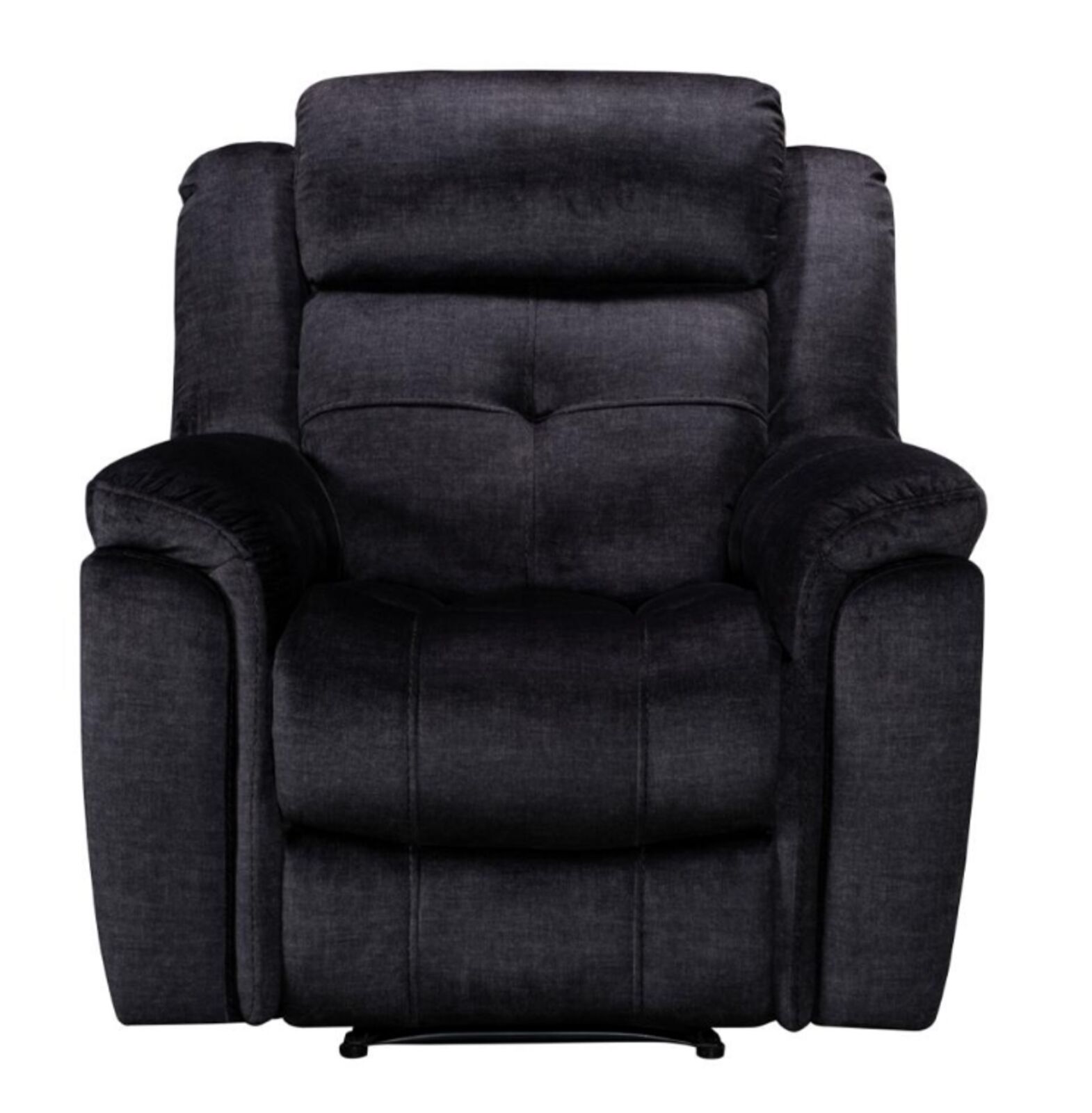 Product photograph of Bowery Reclining Armchair Charcoal Grey Fabric from Designer Sofas 4U