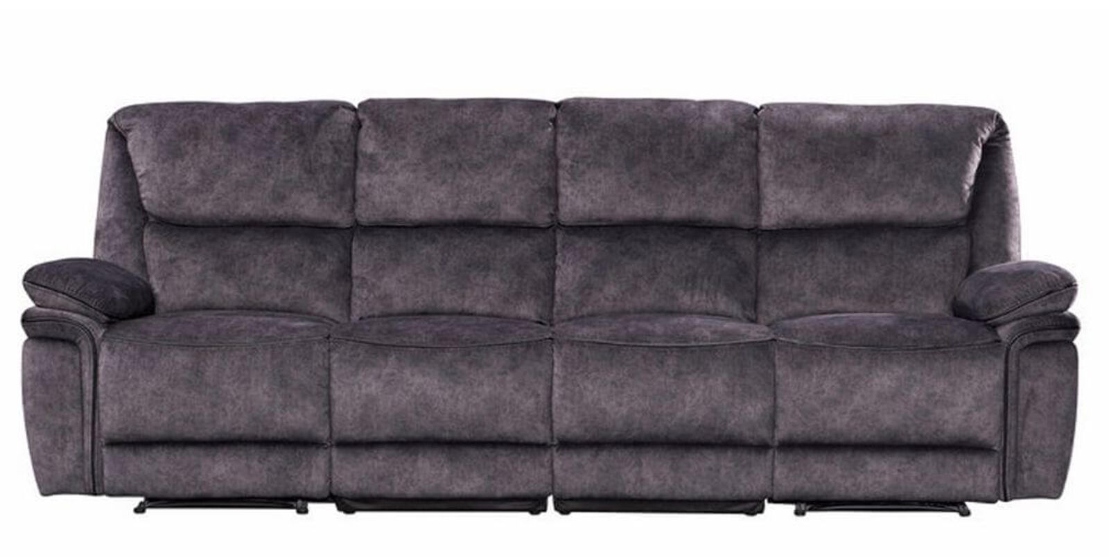 Product photograph of Brooklyn Charcoal Grey Fabric Modular 4 Seater Reclining Cinema Sofa from Designer Sofas 4U