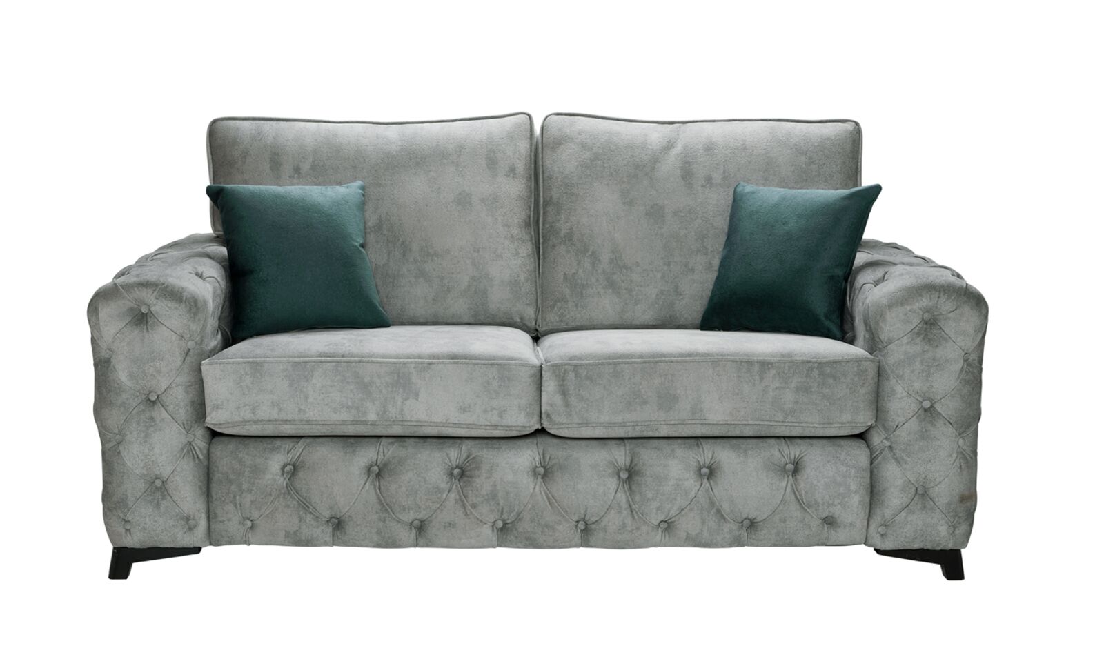 Product photograph of Chesterfield Bishop 3 Seater Sofa Daytona Silver Fabric from Designer Sofas 4U