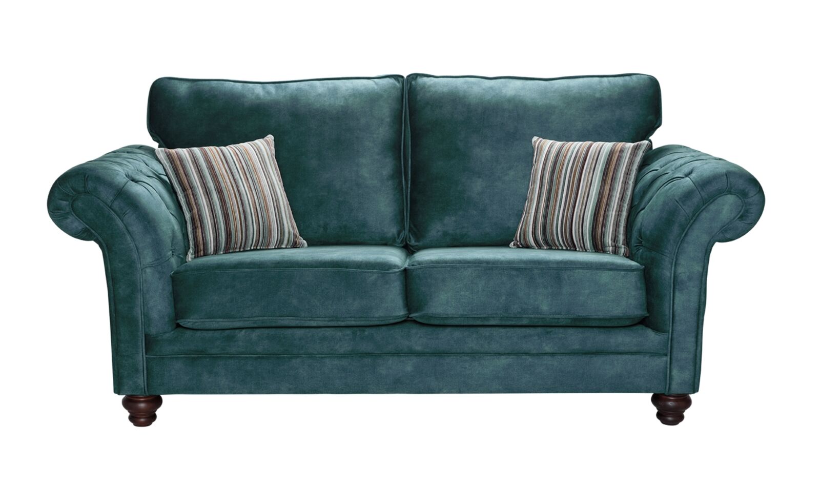 Product photograph of Chesterfield Carlisle 3 Seater Sofa Palladium Azure Fabric from Designer Sofas 4U