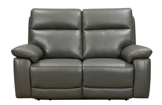 Dallas 2 Seater Reclining Latte Leather Sofa