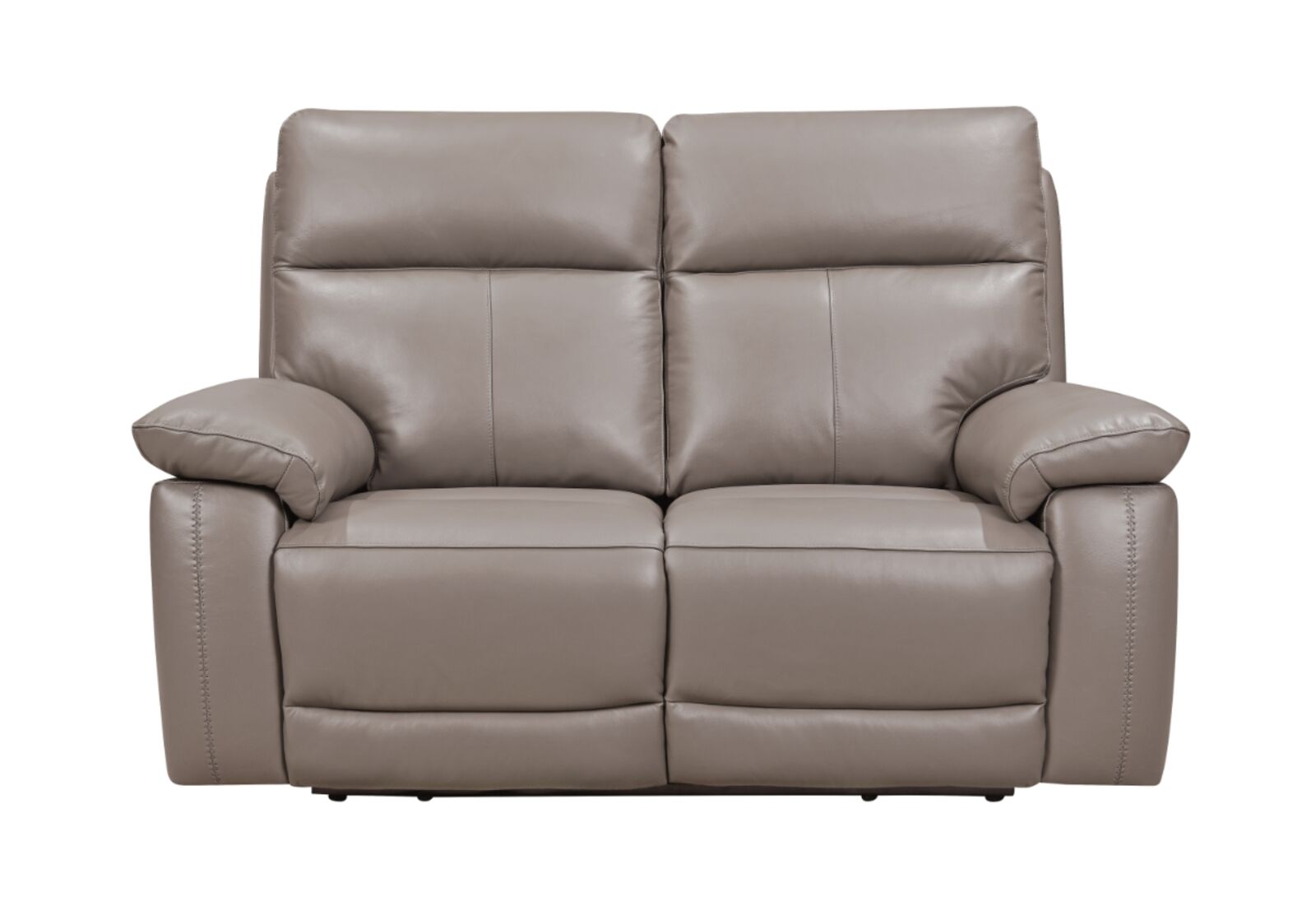 Product photograph of Dallas 2 Seater Electric Reclining Sofa Latte Leather from Designer Sofas 4U