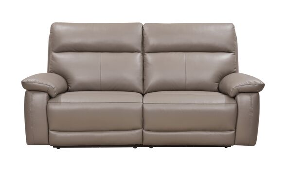 Dallas 3 Seater Reclining Latte Leather Sofa