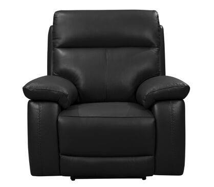 Dallas Reclining Black Leather Armchair