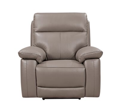 Dallas Reclining Latte Leather Armchair