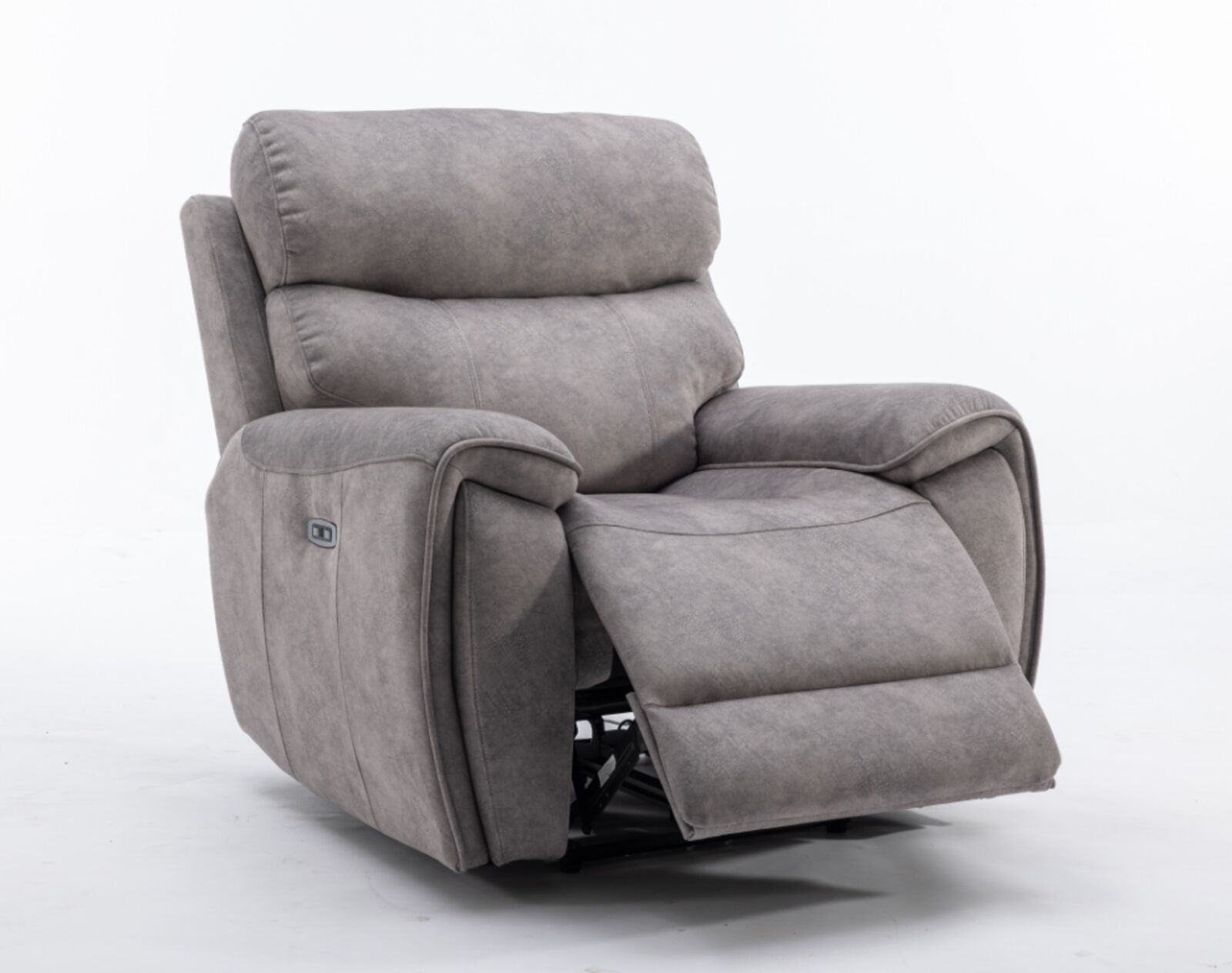 Product photograph of Dino Electric Reclining Cinema Armchair Silver Fabric from Designer Sofas 4U