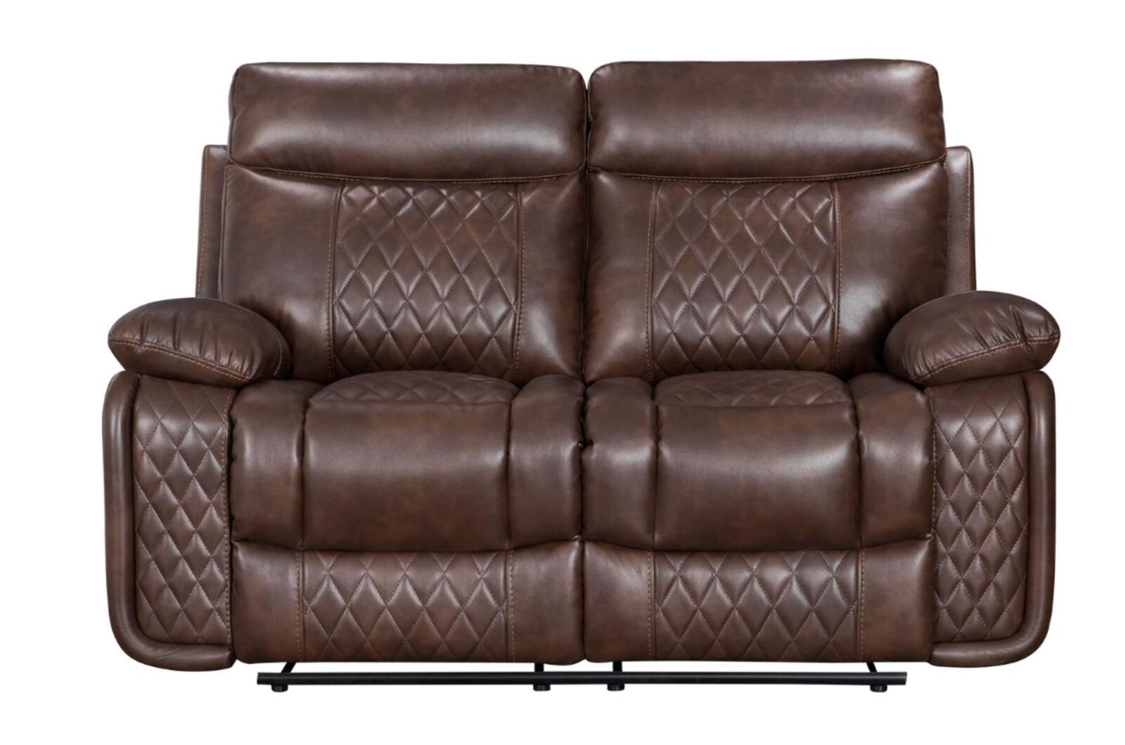 Product photograph of Hampton 2 Seater Reclining Sofa Tan Leather from Designer Sofas 4U