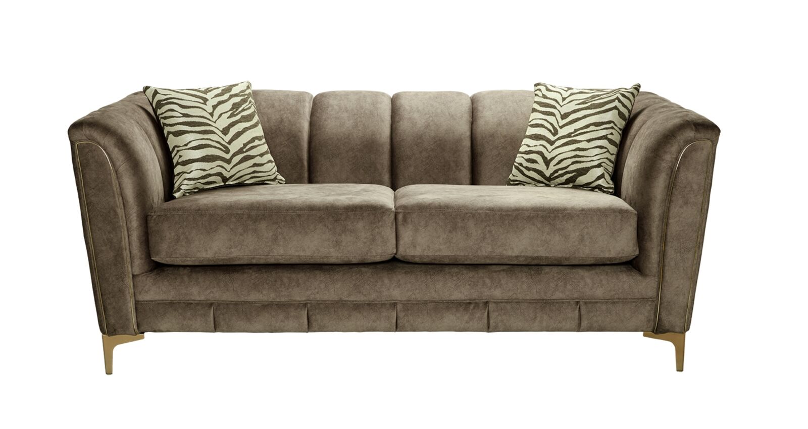 Product photograph of Lugo 3 Seater Fabric Sofa Settee In Dapple Chocolate from Designer Sofas 4U