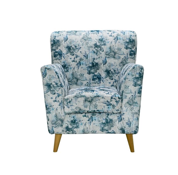 Luna Accent Fabric Chair Victoria Pattern Mist