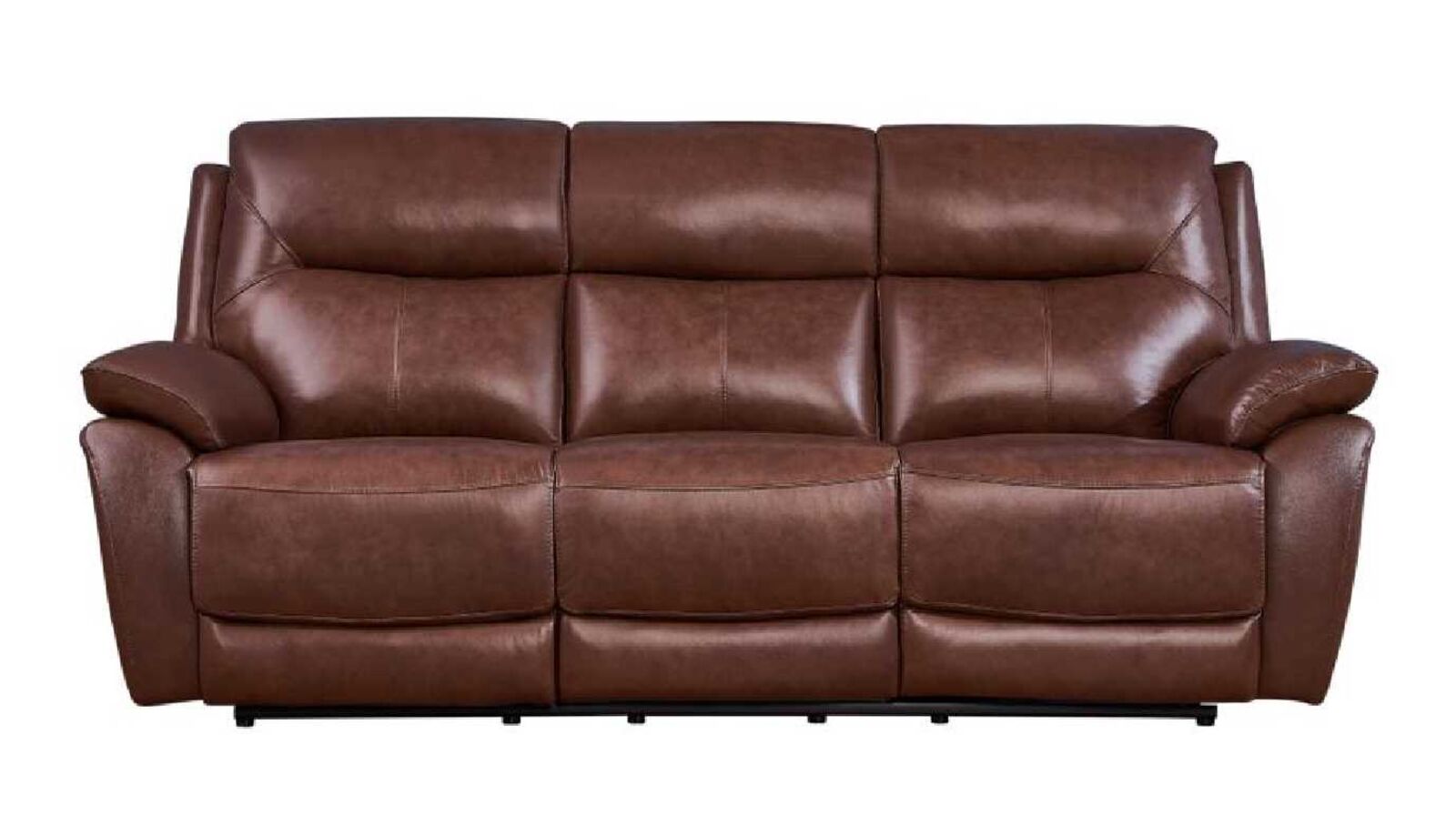 Product photograph of Manhattan 3 Seater Reclining Sofa Italian Tan Leather from Designer Sofas 4U