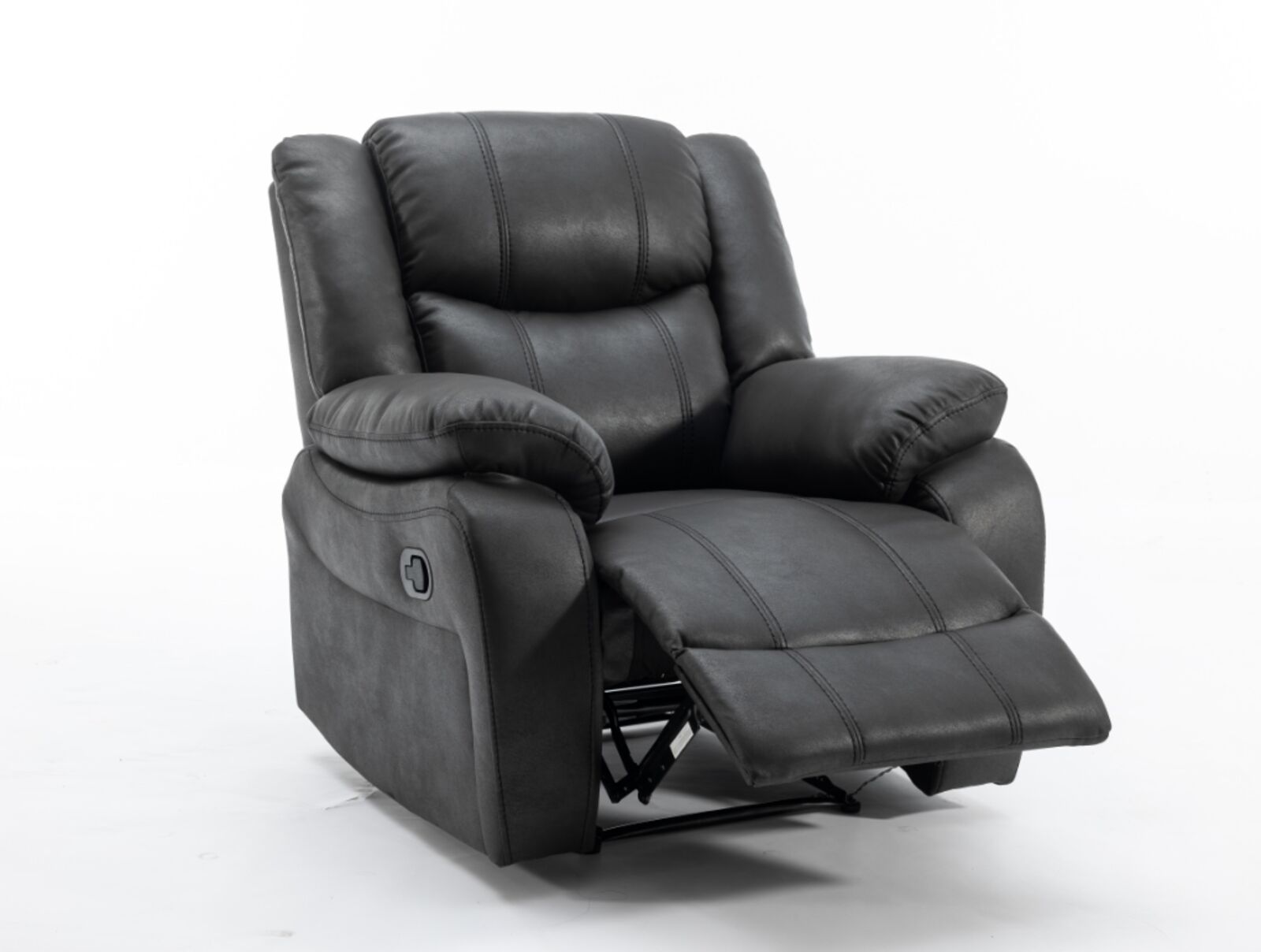 Product photograph of Monte Reclining Cinema Armchair Black Fabric from Designer Sofas 4U