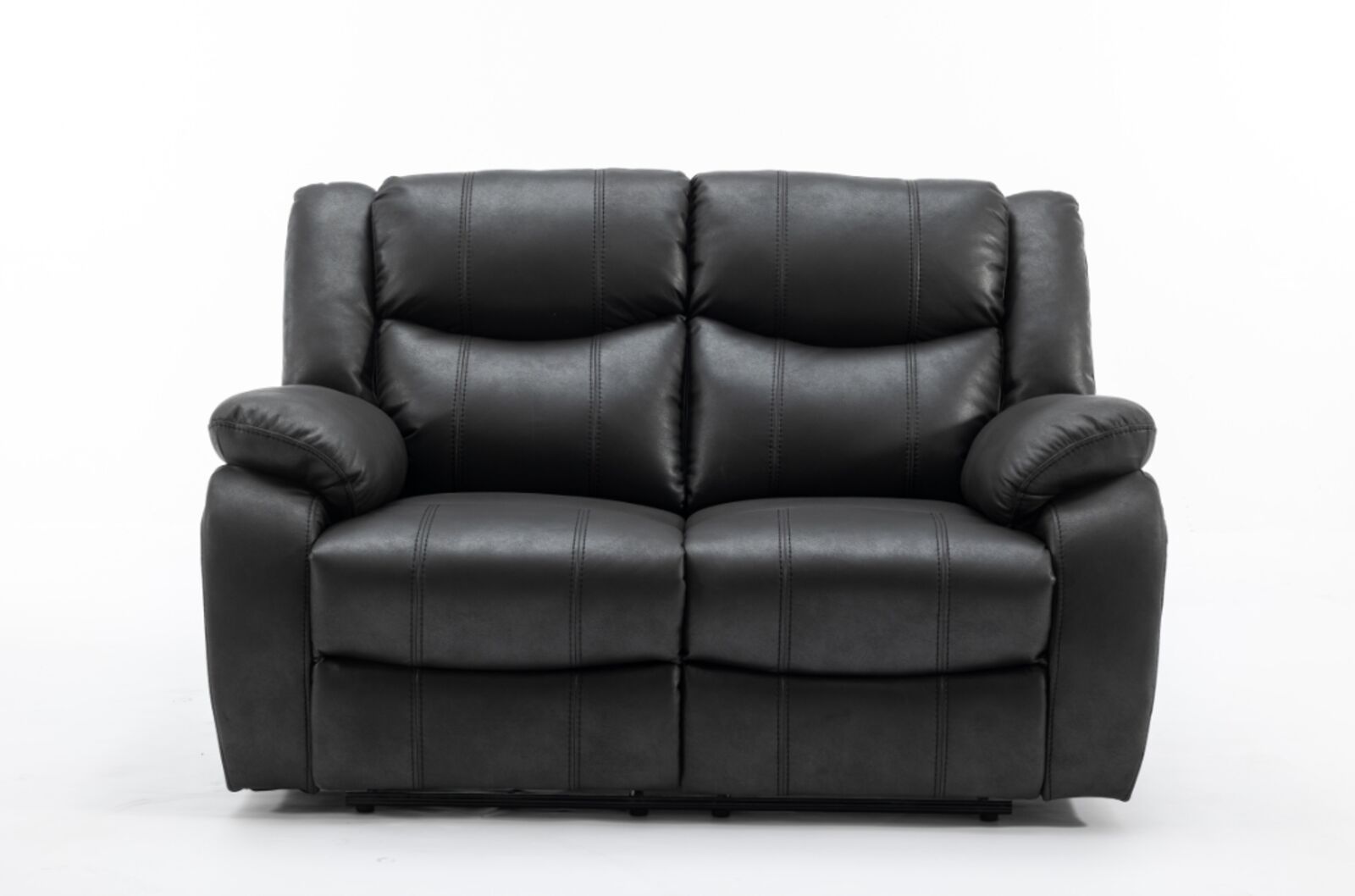 Product photograph of Monte 2 Seater Reclining Cinema Sofa Black Fabric from Designer Sofas 4U