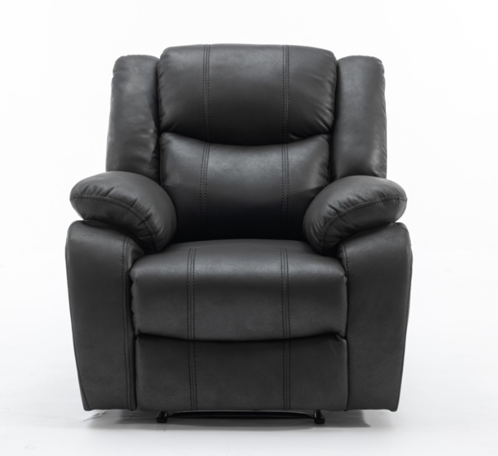 Product photograph of Monte Reclining Cinema Armchair Black Fabric from Designer Sofas 4U