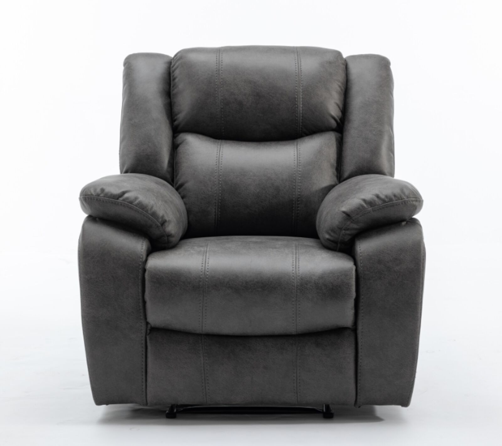 Product photograph of Monte Reclining Cinema Armchair Grey Fabric from Designer Sofas 4U