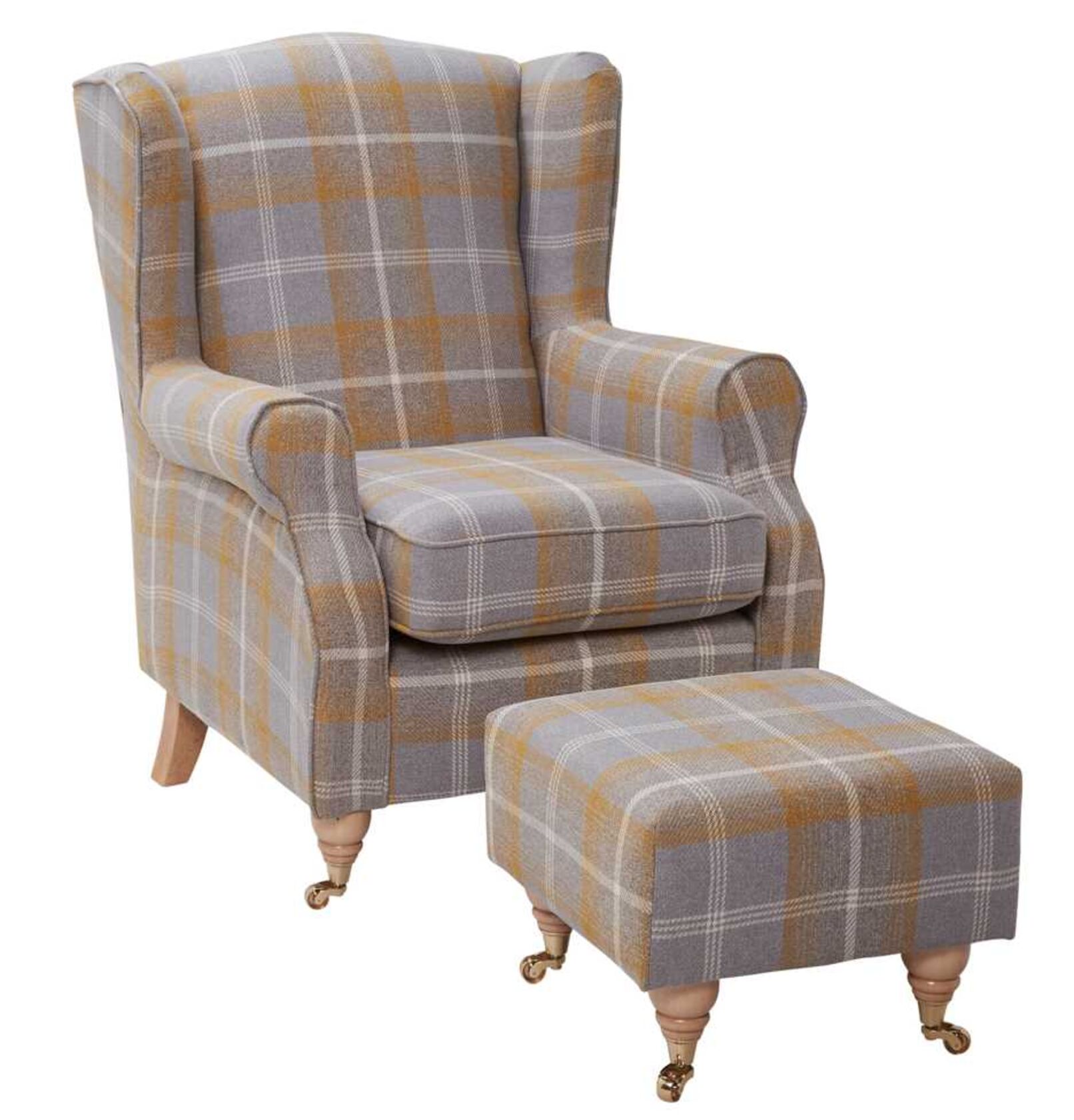 Mustard high back discount armchair