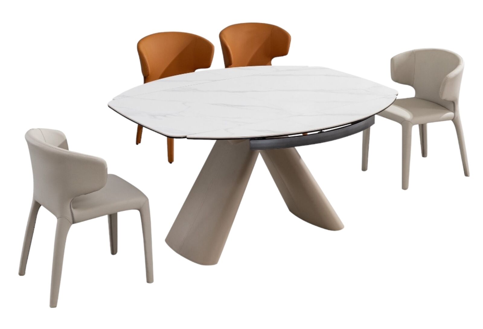 Product photograph of Amelia Rectangular Extending Ceramic Dining Table 140cm from Designer Sofas 4U