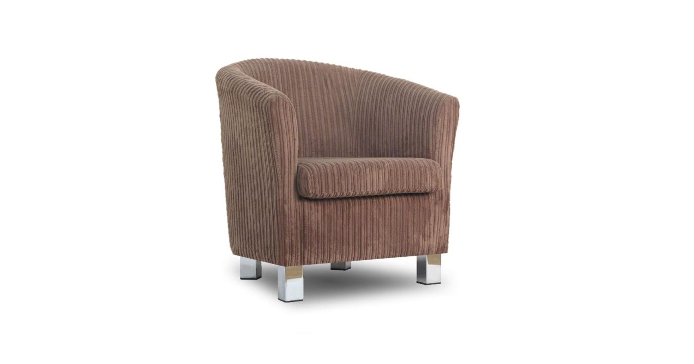 brown cord tub chair